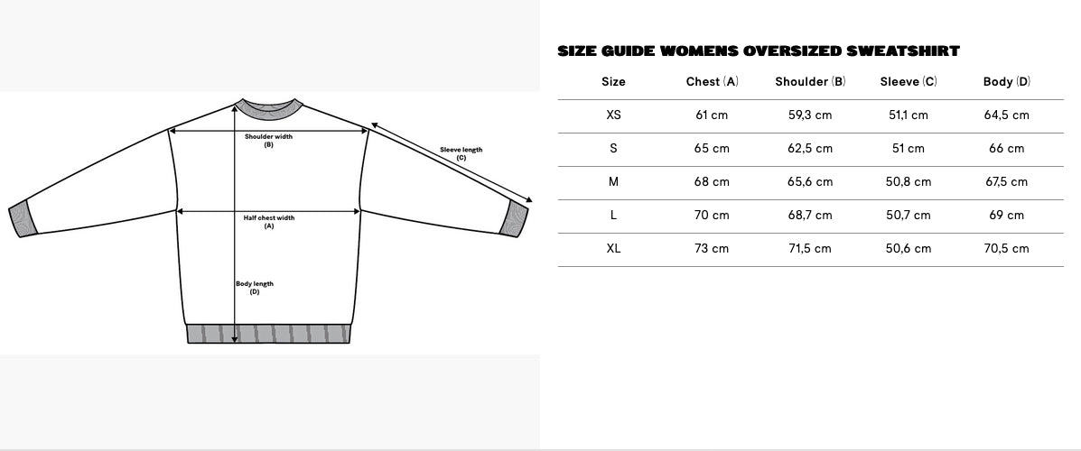 Ladies Boxy Sweatshirt - Byråkrat Large Logo