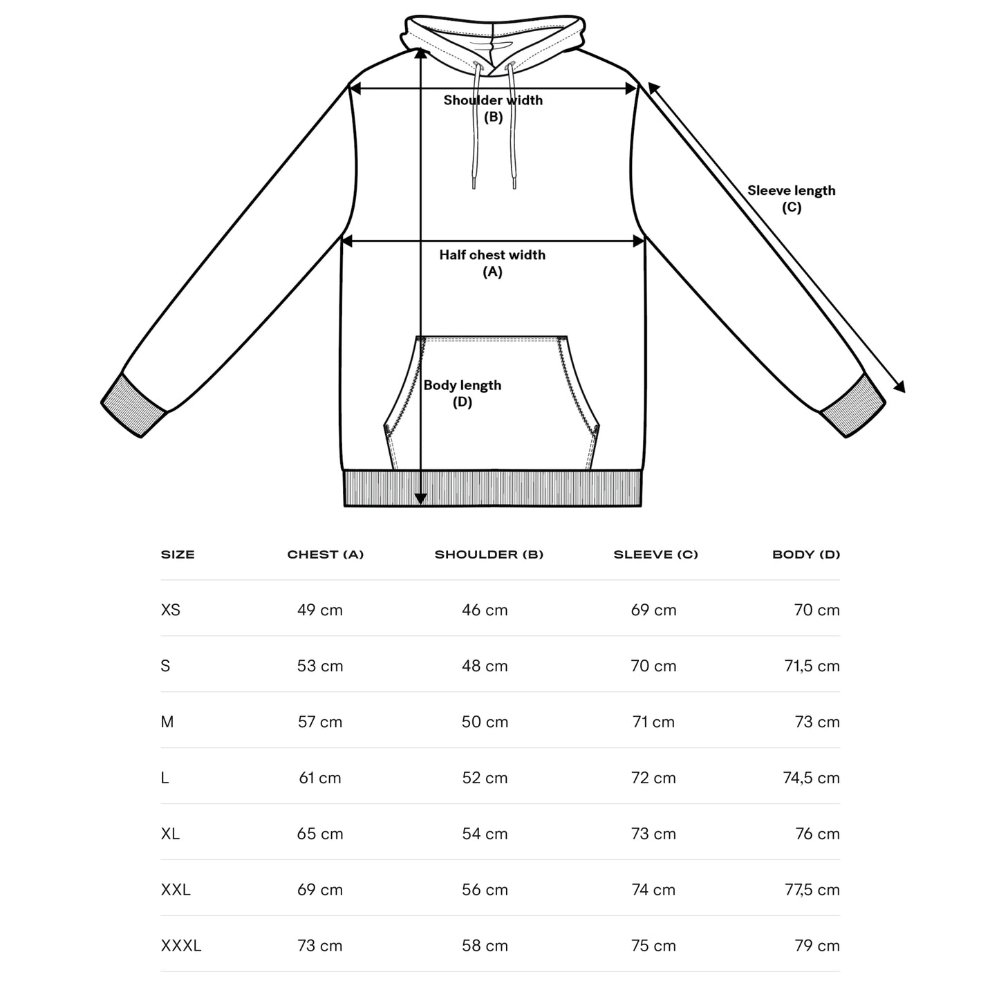 Mens Hoodie - Byråkrat Large Logo
