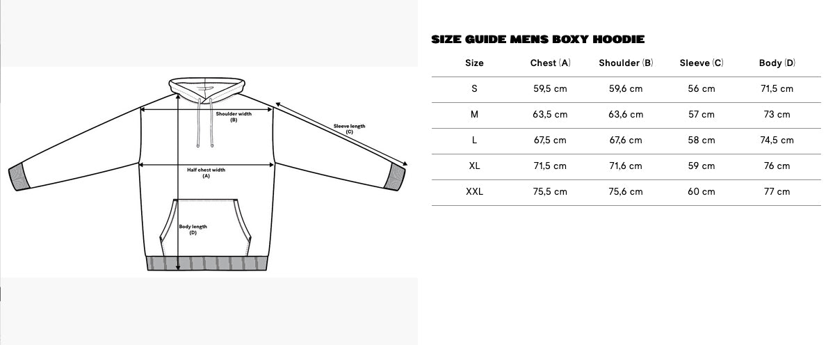 Mens Boxy Hoodie - M Sign