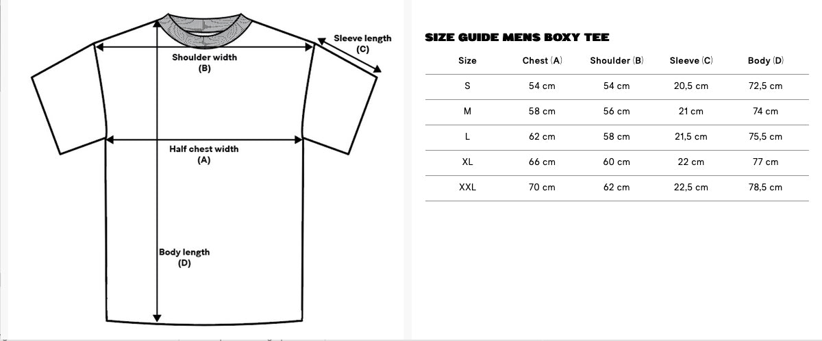 Mens Boxy Tee - Byråkrat Large Logo